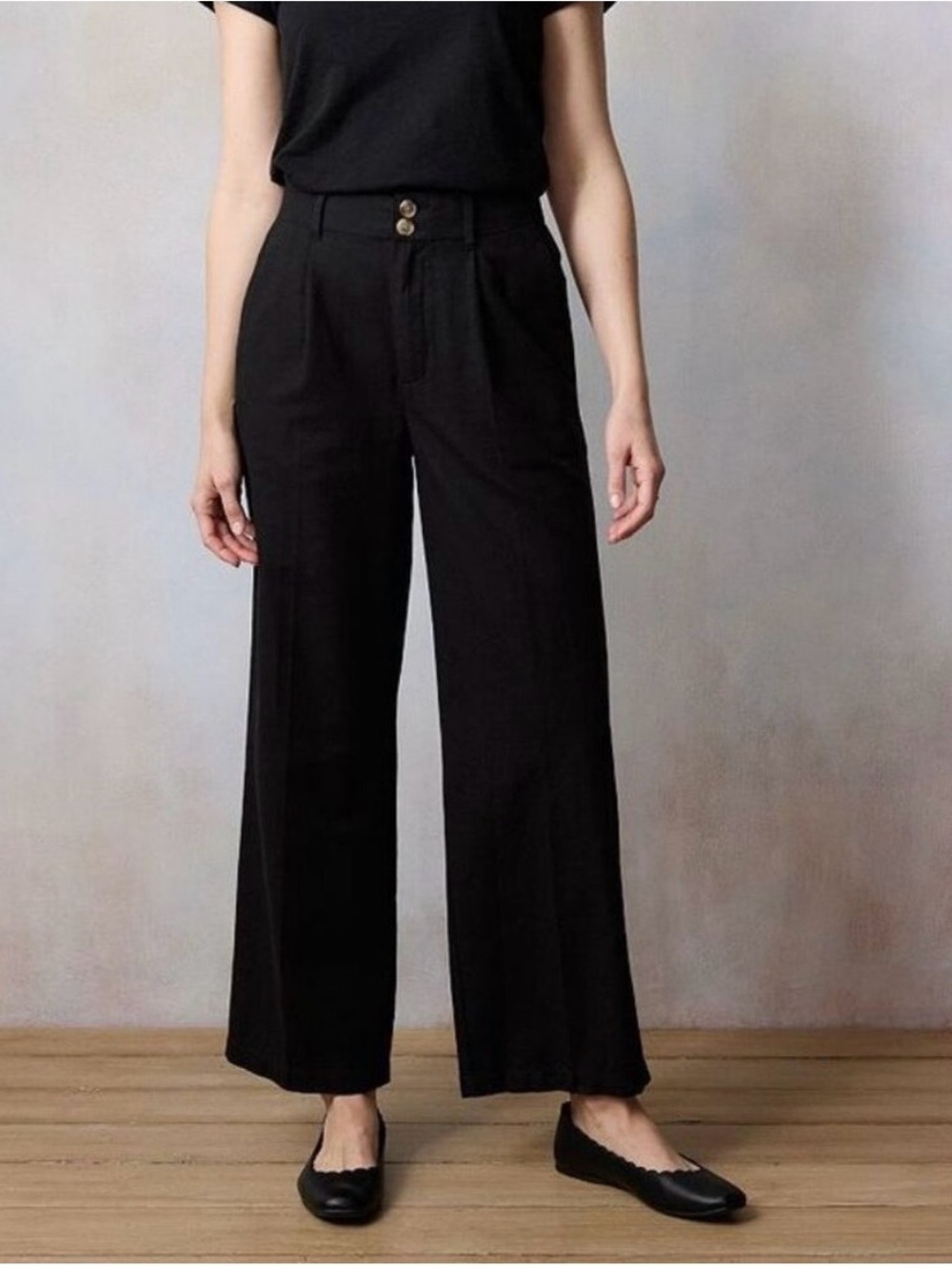 LC Lauren Conrad High-Rise Wide-Leg Pleated Pants